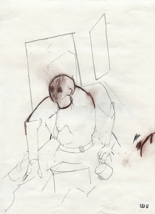 "Figure in Studio," 1995, archival ink jet print, 24x18 in.