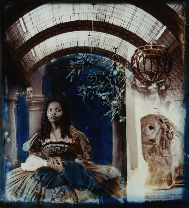 "Lady Waiting," 1995, c-print, 21.5x17.75 in.