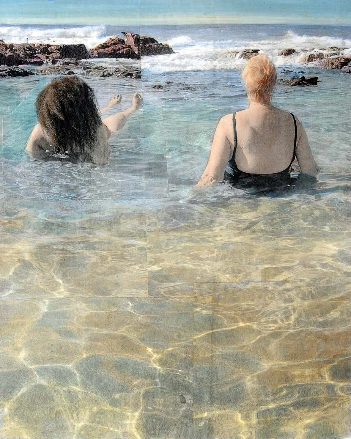 Tidal Pool, 2015, hand-colored collaged photography by Vivian van Blerk.jpg
