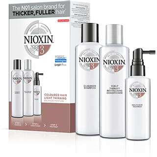 NIOXIN 3 PART SYSTEM  for coloured hair with light thinning — HAIRWAVES
