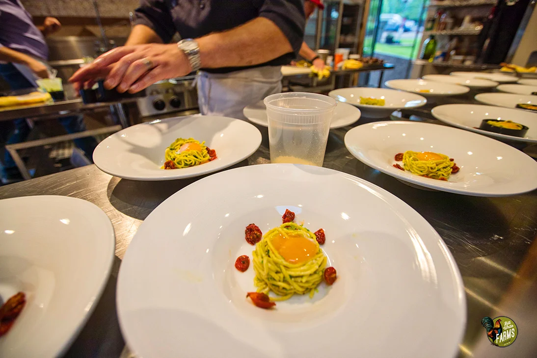 Appetizer: spaghetti + scapes