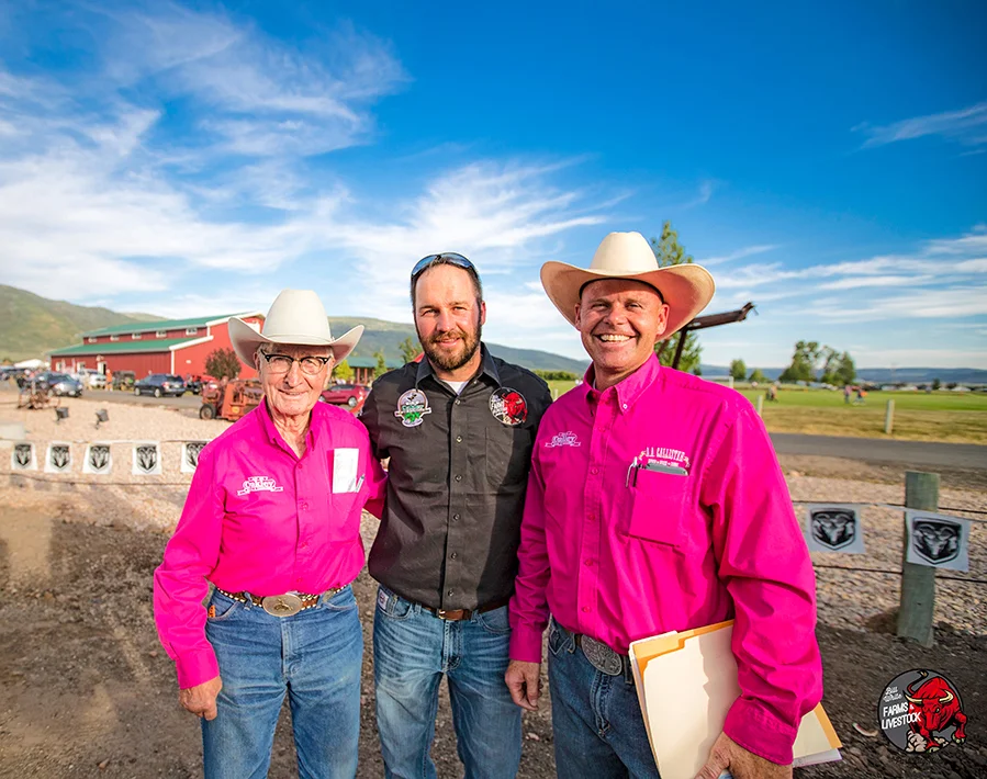 Ken Woolstenhulme, Mike Osguthorpe, and Matt Russell at the Oakley Rodeo 2017