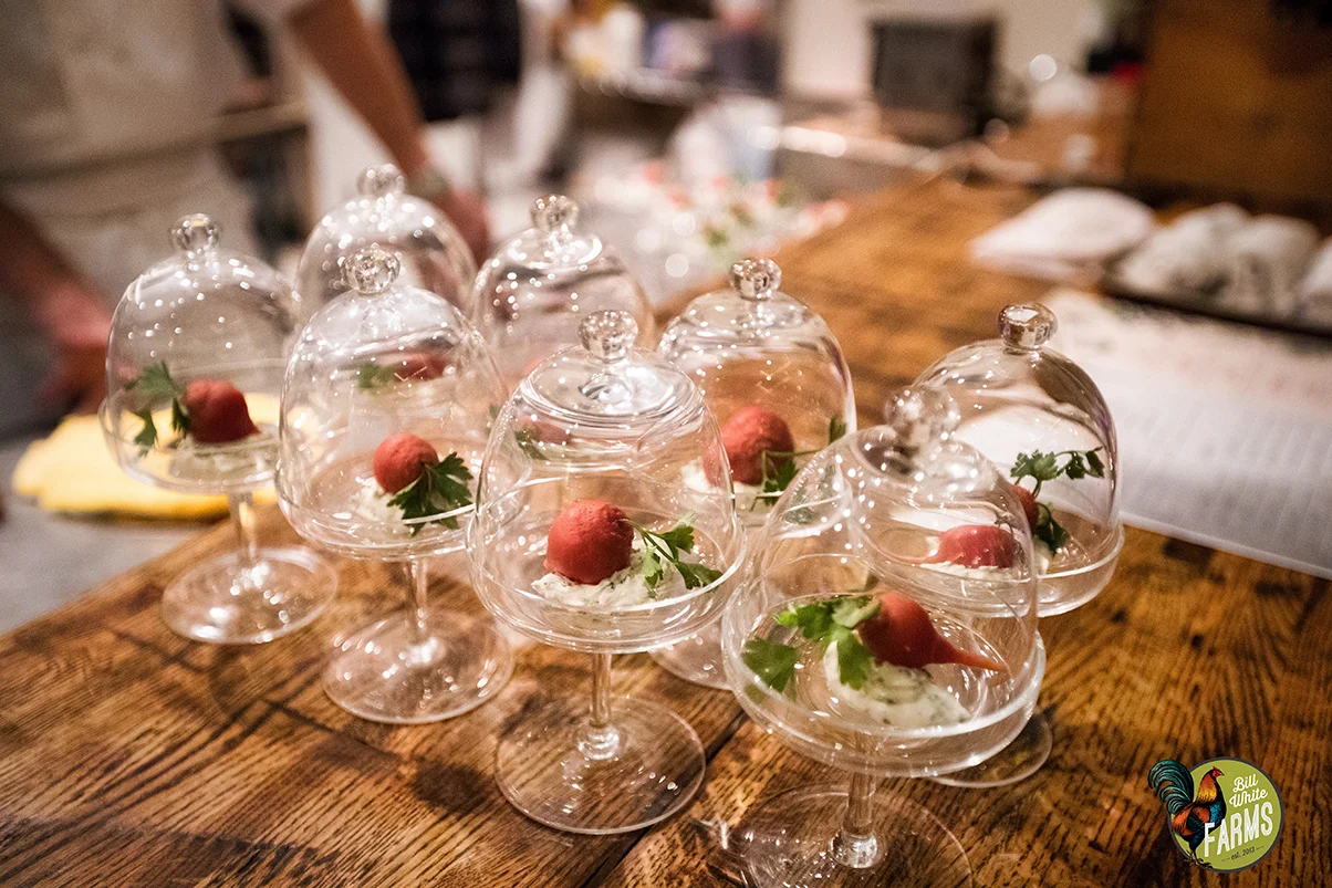 Our strawberry turnip appetizer. 