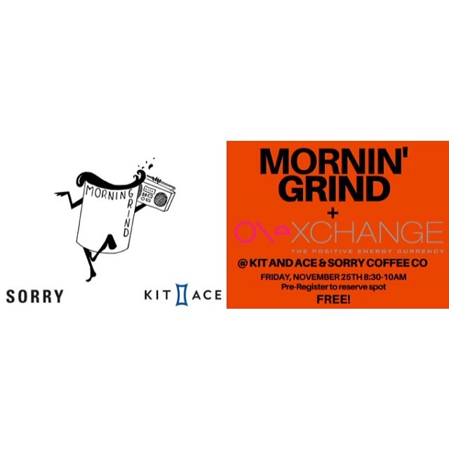 WE ARE BACK for a FREE EVENT!
💃🏼
Join us November 25th at 8:30am @kitandace &amp; @sorrycoffeeco on Bloor. Party your way into the day, come dance with us!
Pre-Register to reserve your spot. .
.
.
.
.
#onexchange #morningrind #jointhemovement #getu