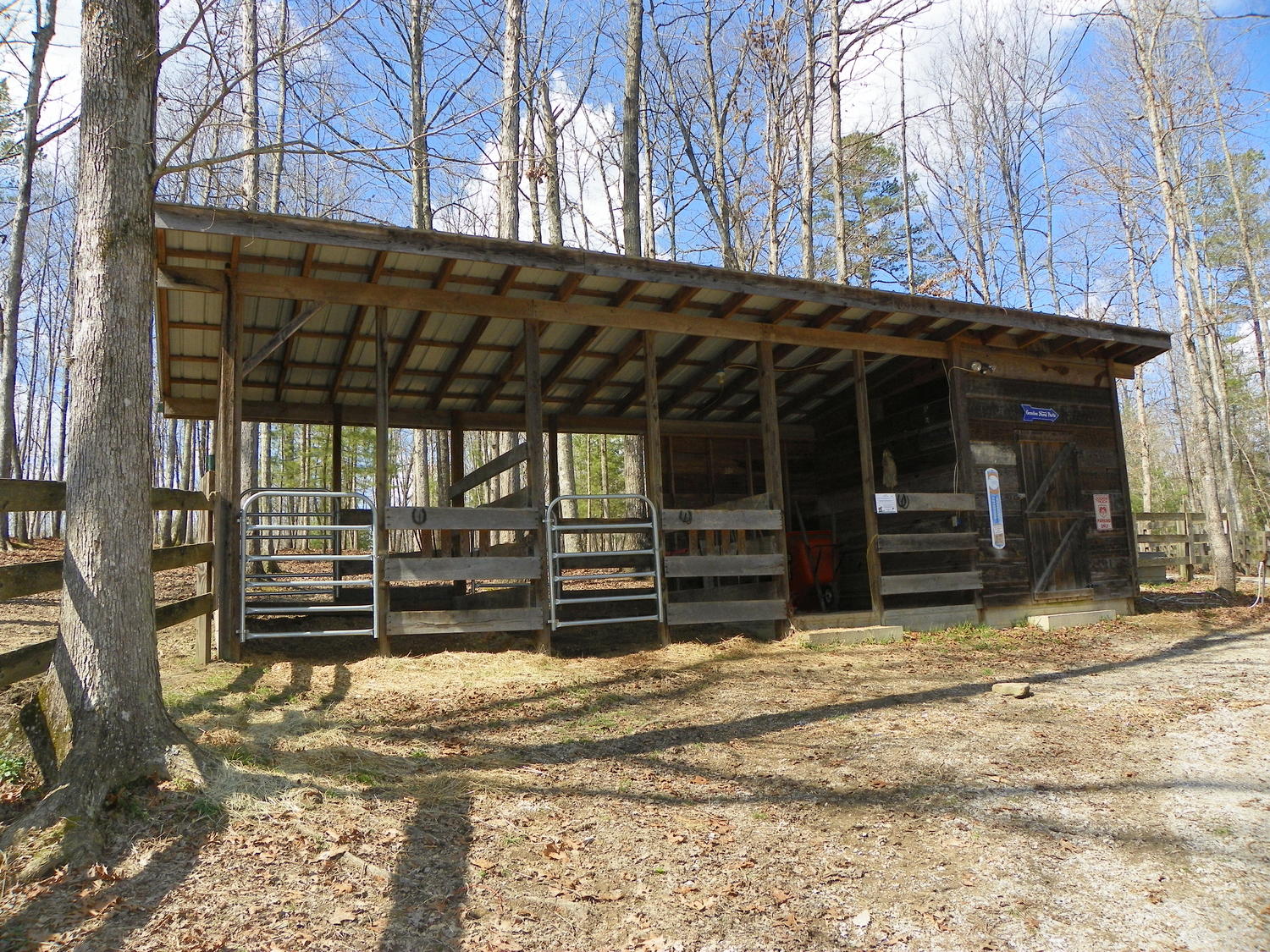 cabin with horse stall