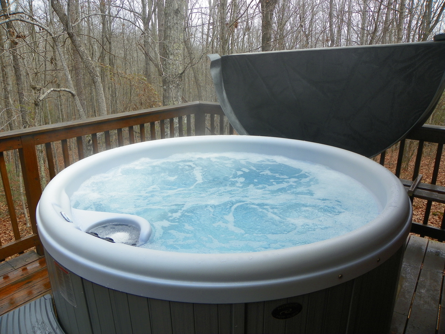 hot tub on back deck