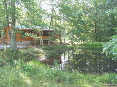 Arabian Nights secluded cabin rental with pond