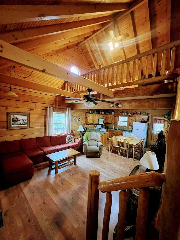  Living room at Misty Morning cabin 