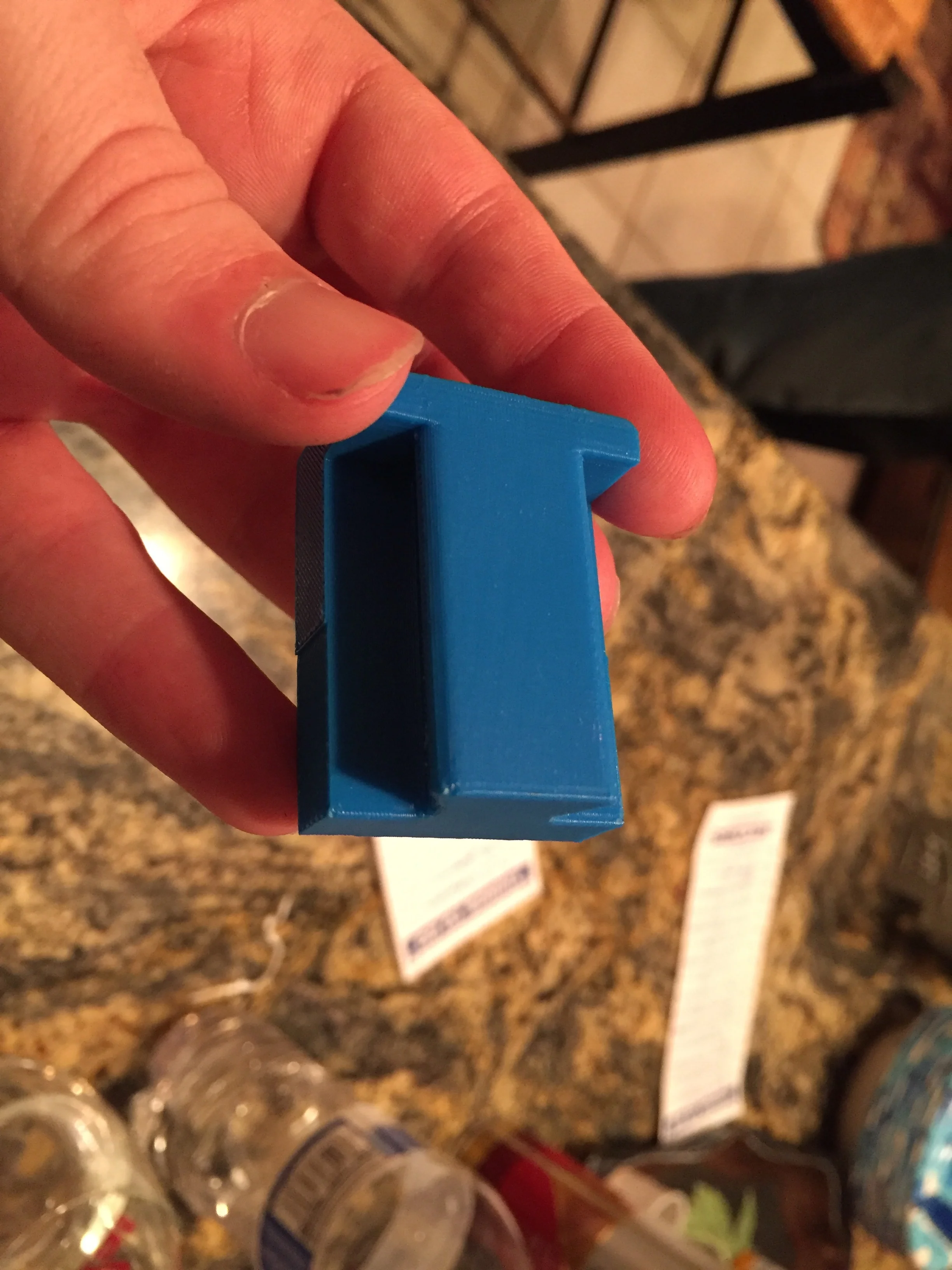 The connector looks a bit like a puzzle piece, I designed it like this to include a triangular shap to prevent faliure from high torque stresses (crashing). I made it to be simple so that making new parts to attach to the connector is not too much of a head ache.
