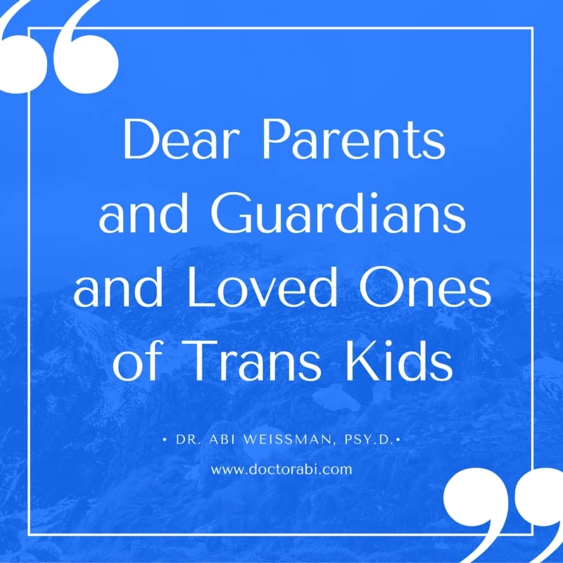 To the parents, guardians, and loved ones