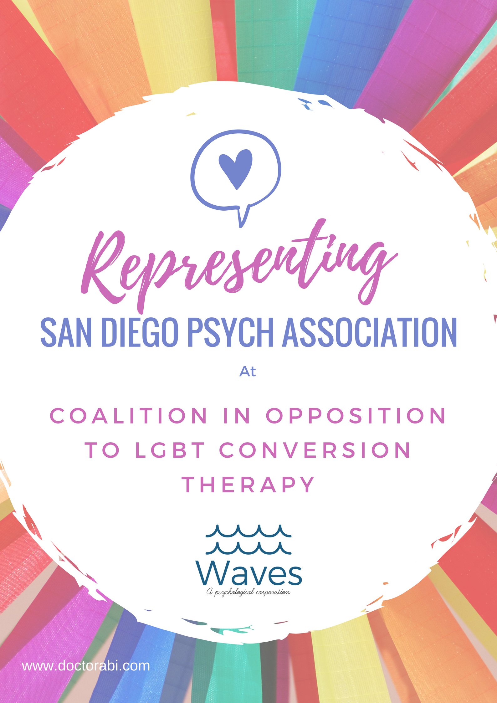Representing San Diego Psych Association at Coalition in Opposition to LGBT Conversion Therapy Press Conference.