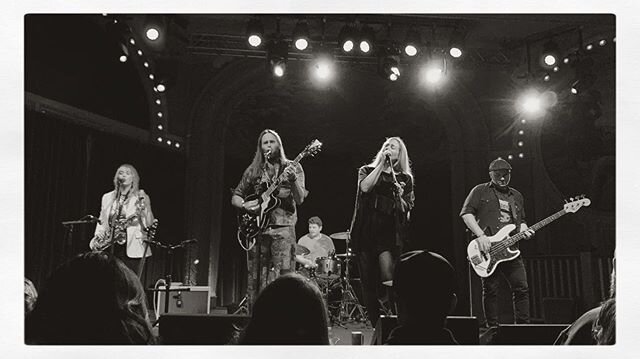 ✨💜This here is a snappity-snap of us on the @crystalballroom stage at a sold out and great vibe @portlandsfolkfestival taken by our good bud @jentimes10 . Thanks so much to all who came and tested the bounce factor of the spring-loaded floor with us