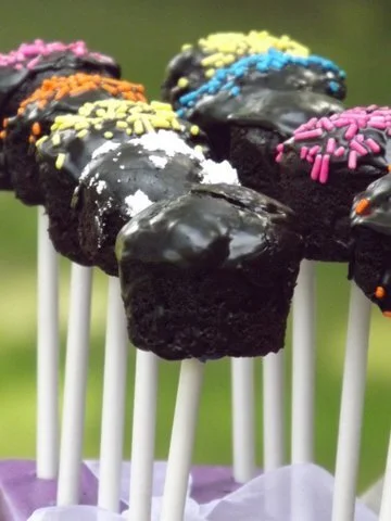 Dark Chocolate Orange Avocado Mini Muffin Pops