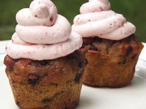 Strawberry Sundae Beet Mini Muffins