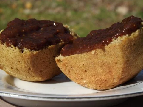 Golden Beet Banana Fig Muffins