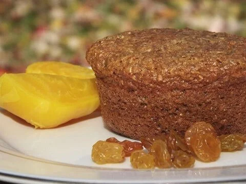 Golden Beet Bran Muffins with Flaxseed