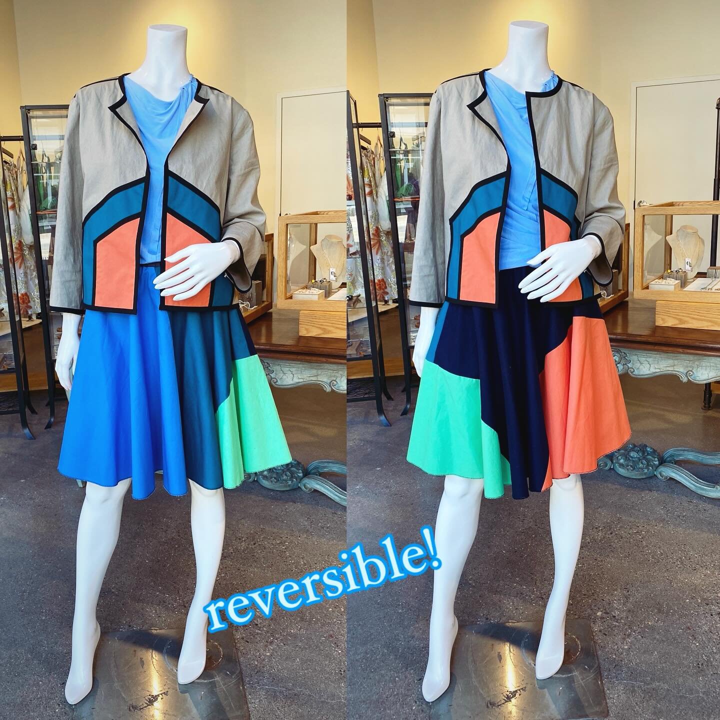 the puzzle circle skirt… 2 skirts in 1… wear front to back or visa versa!! they are so fun to wear. available now @thefittingroommpls new location @50thandfrance with new and improved hours! tuesday-saturday 12-5 and sunday 12-2
#desi