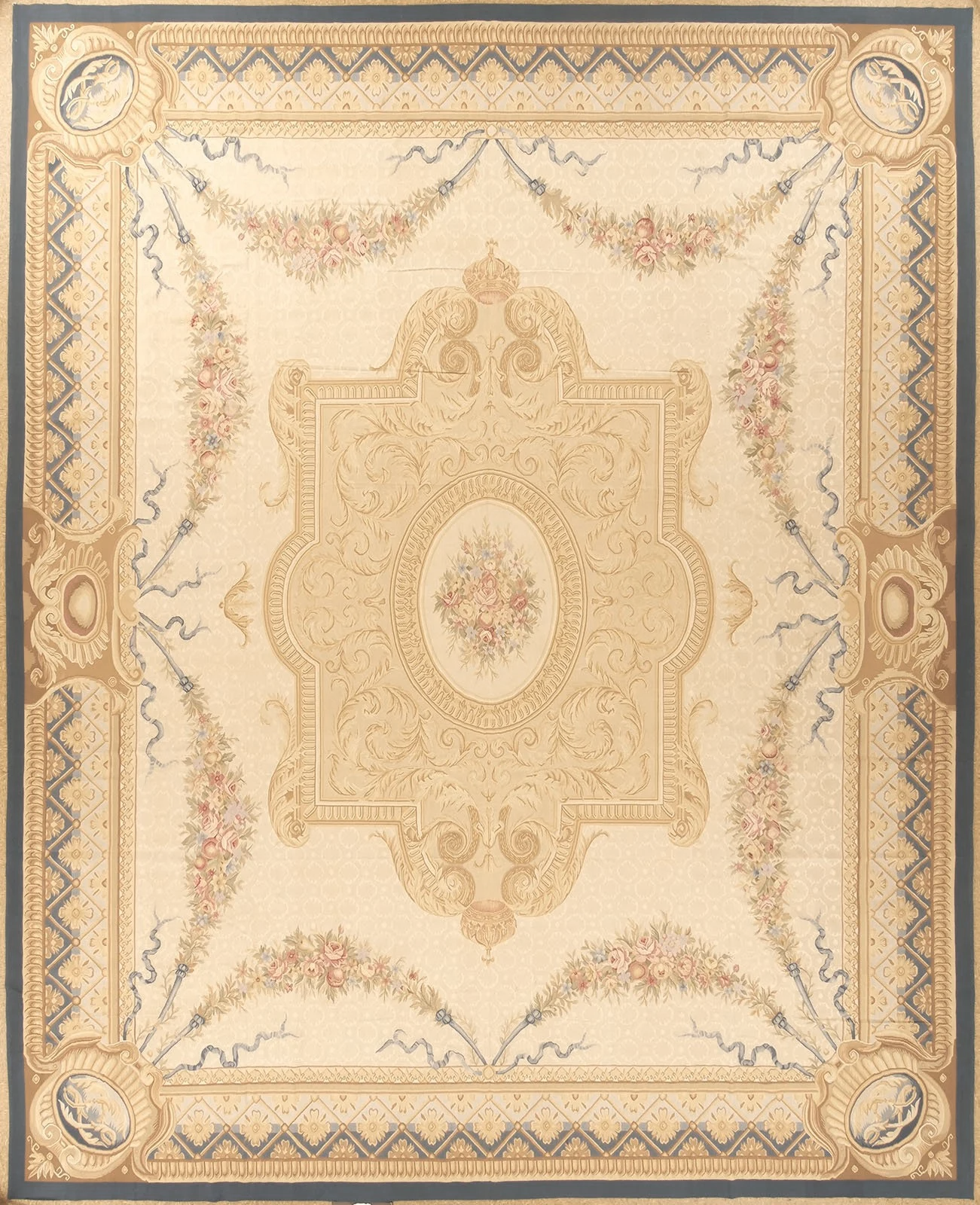 16.3+x+20.1+Aubusson in creams and blue tones
