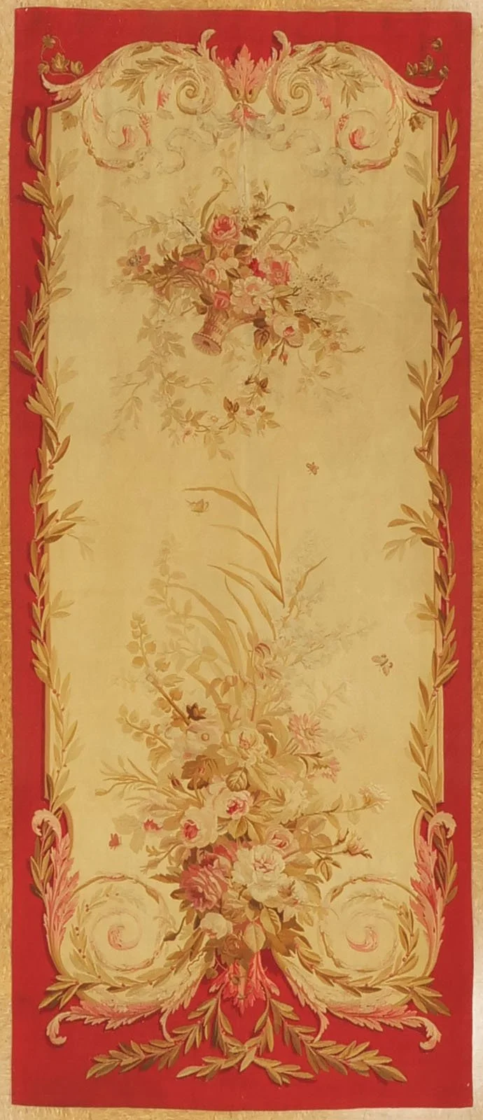 9.9 x 4.1 Antique French Tapestry 1044