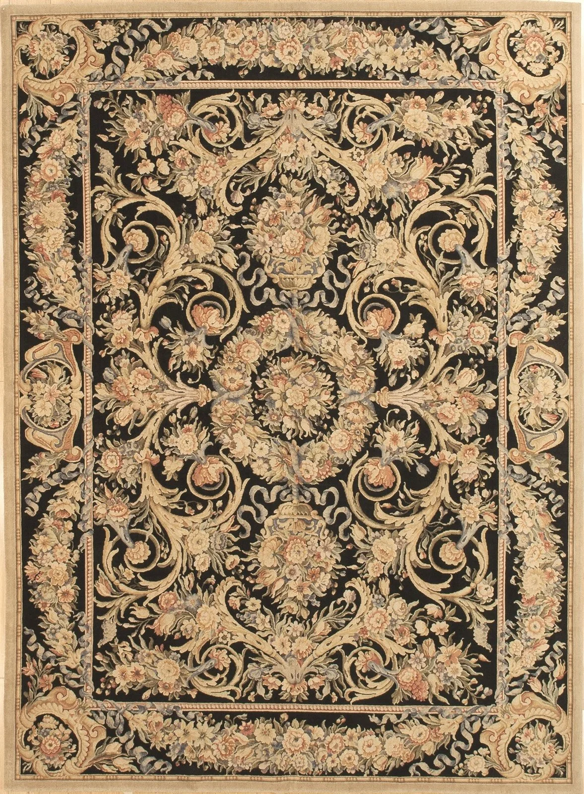 black-savonnerie-rug