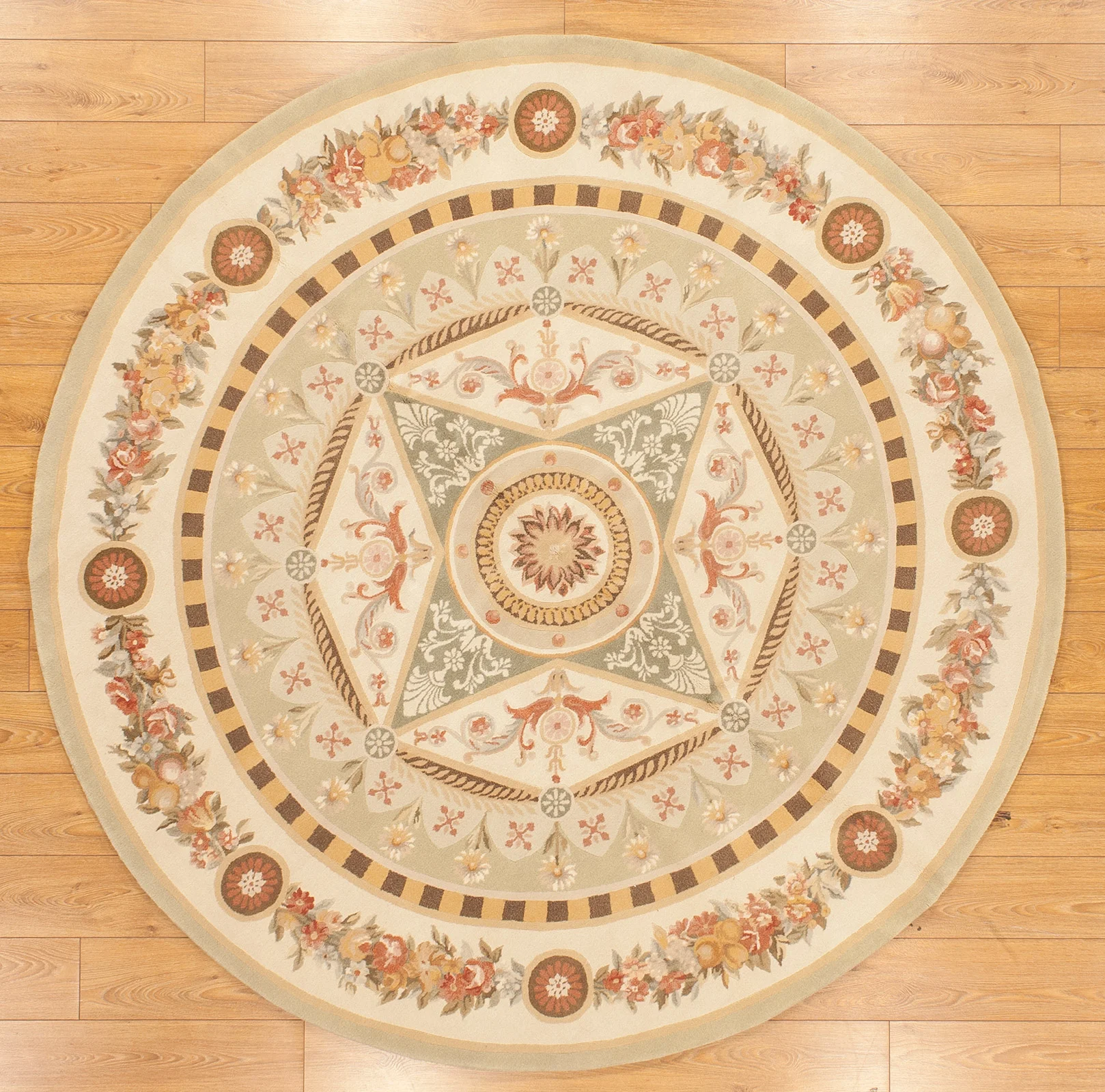 Round Aubusson Rug