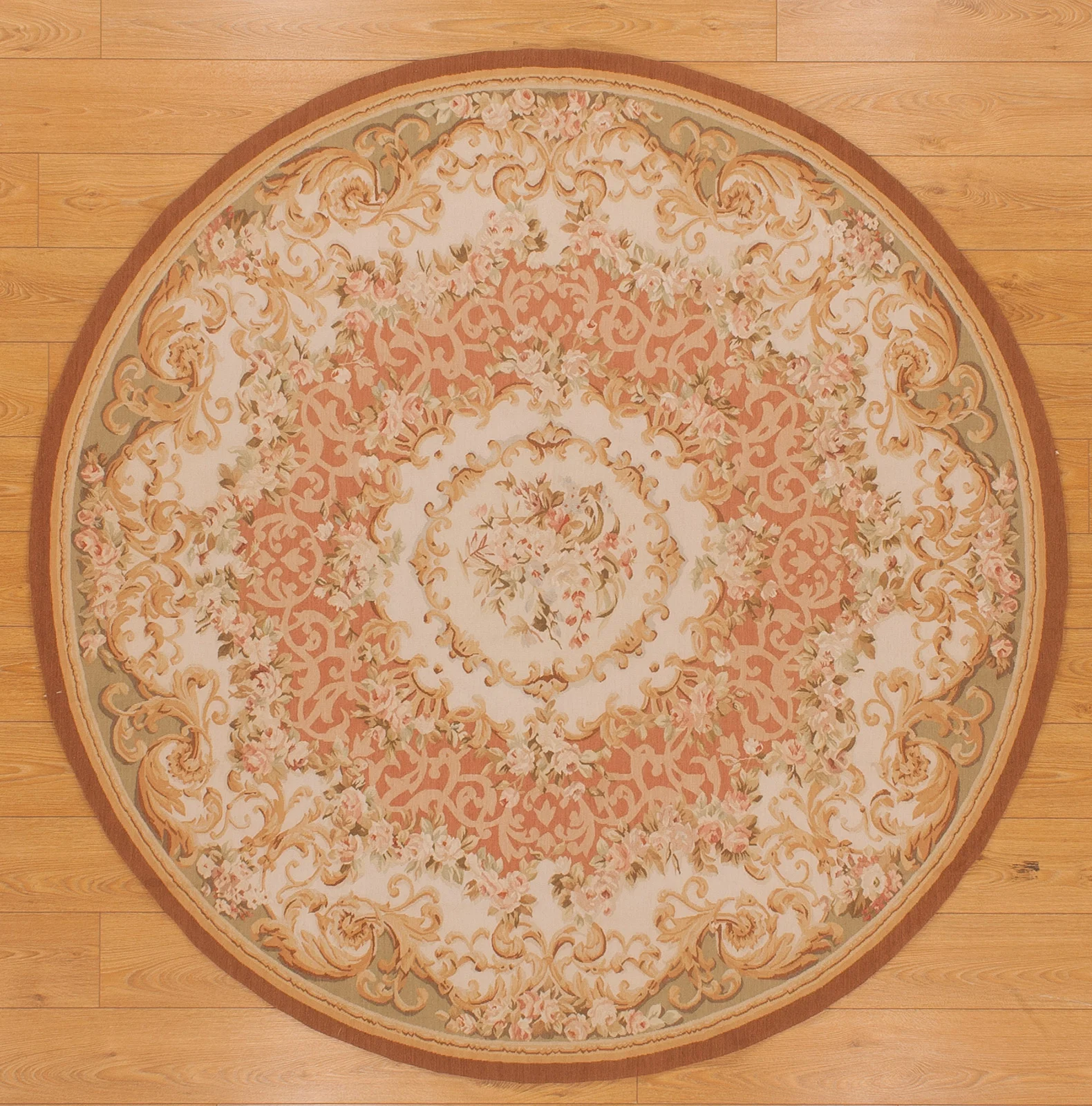 Round Aubusson Rug