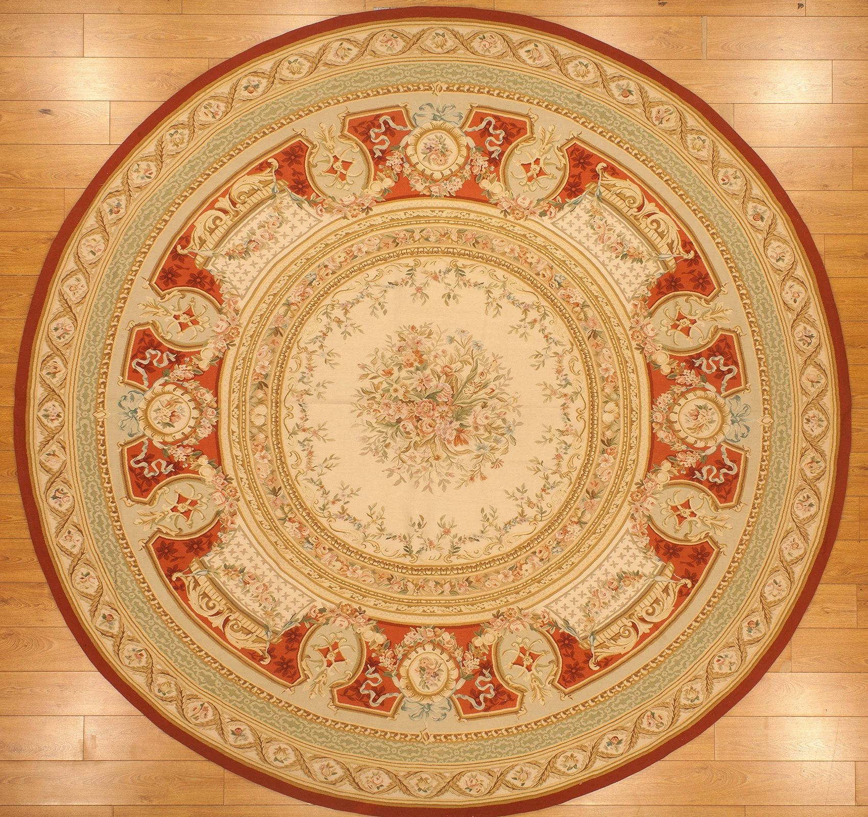 Round Aubusson Rug