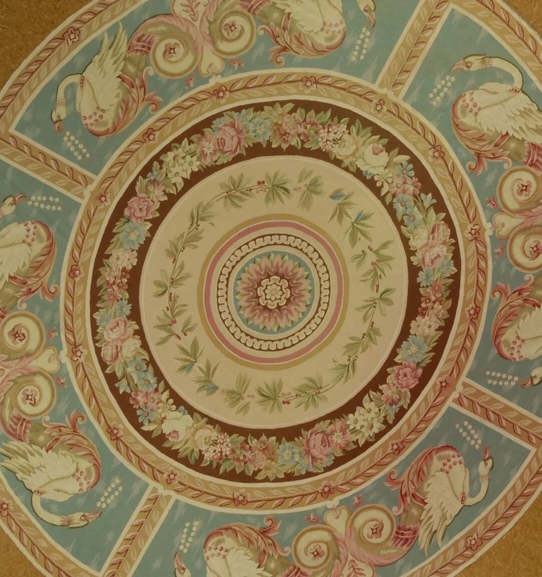 Round Aubusson Rug