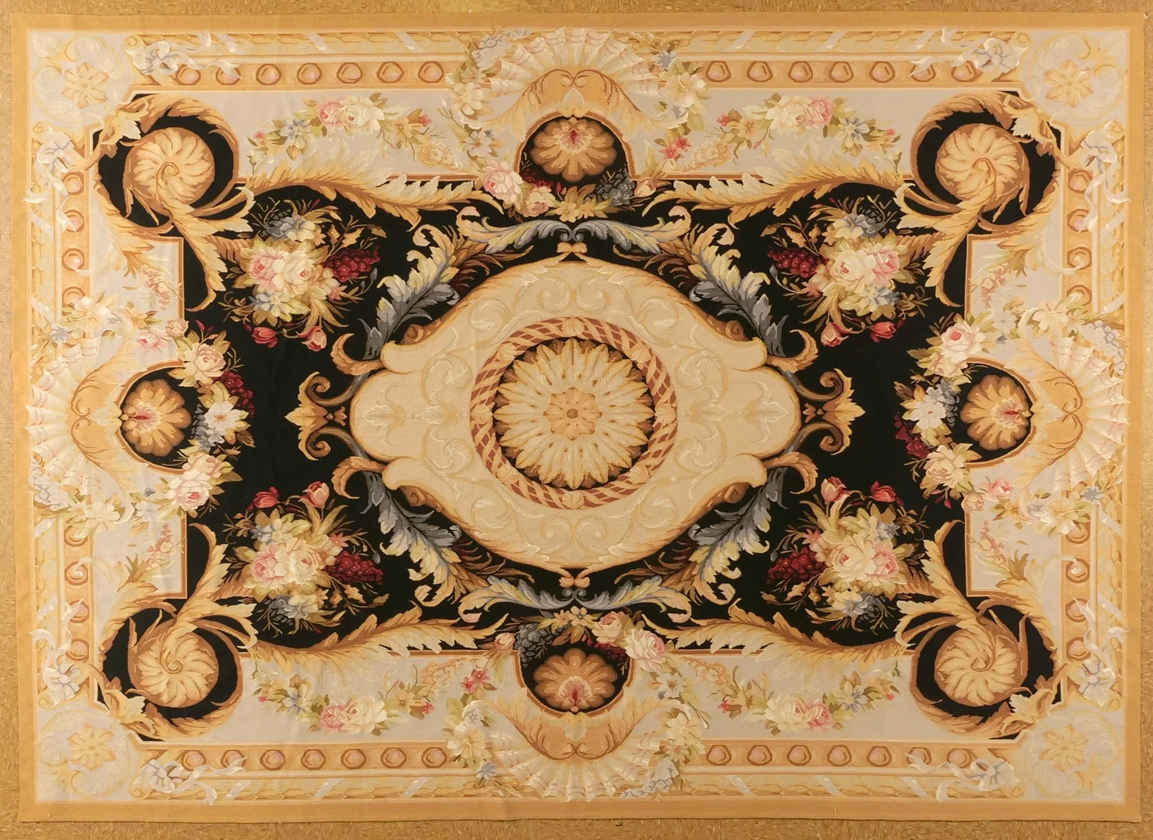 8.10 x 12.5 Aubusson Carpet 9614