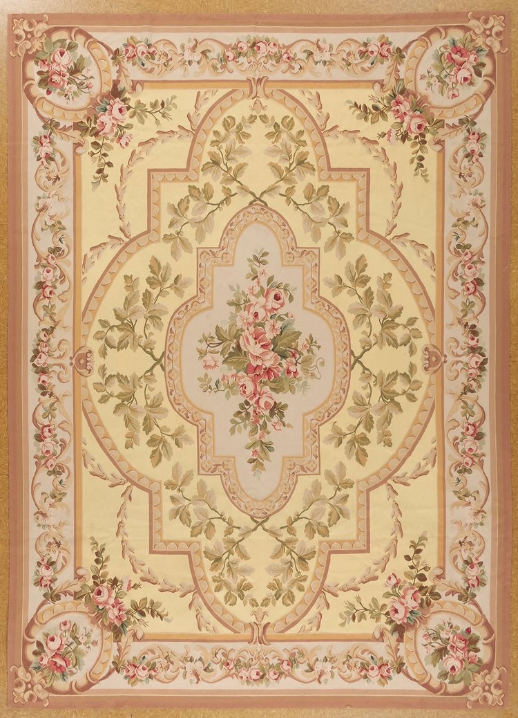 Hand Woven Aubusson Rugs Tapestry Carpets 9 X 12 And 8 10 Sizes Worlds Finest Handmade Savonnerie Modrenrugs Com