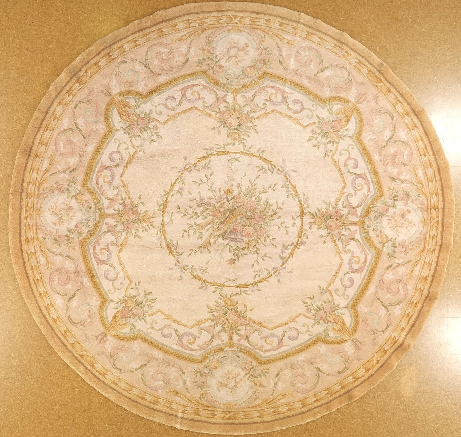Round Louis XVI Style Savonnerie Rug