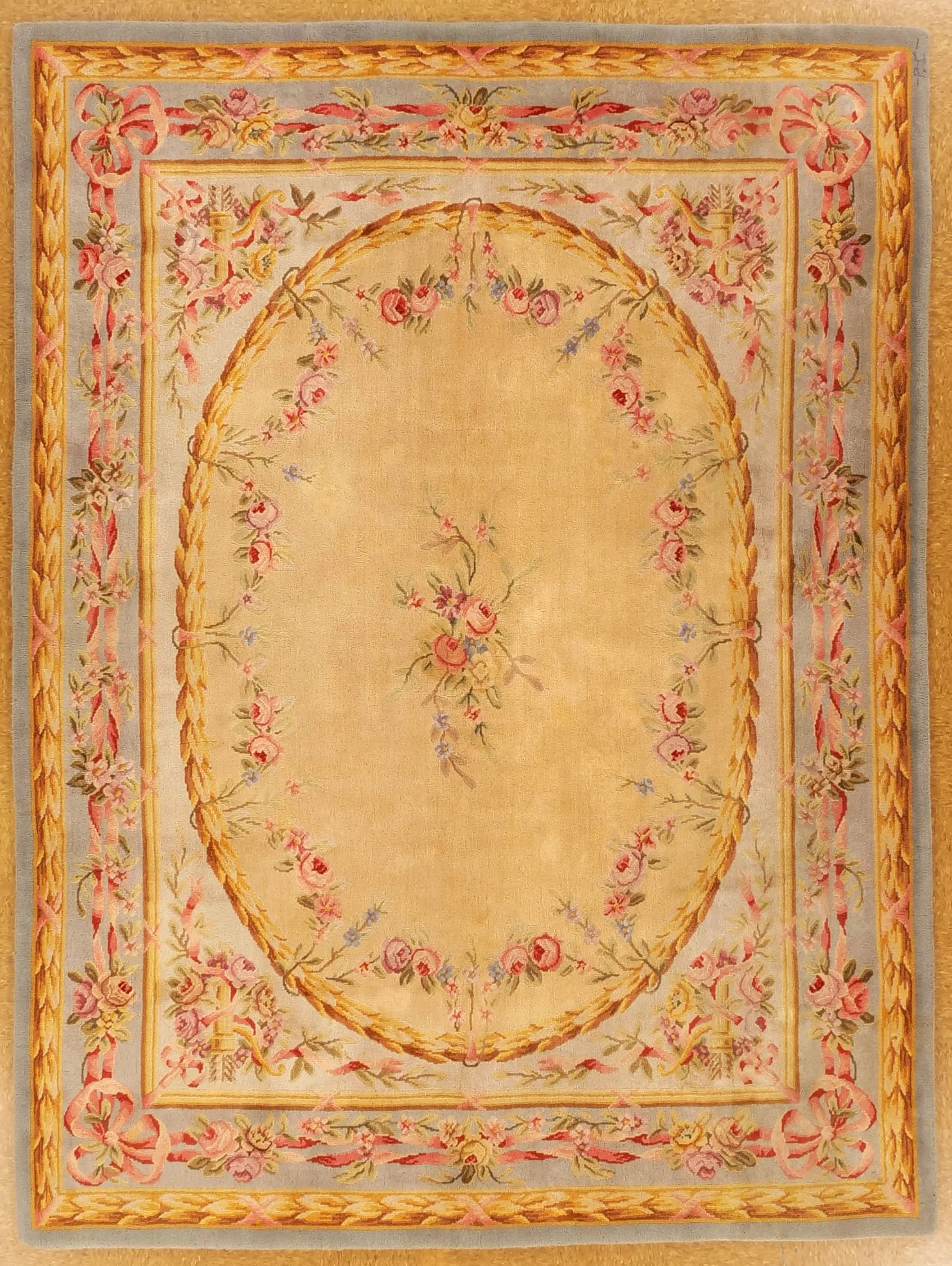7.11 x 10.7 Savonnerie Carpet S-5 Meter Size 241 x 323