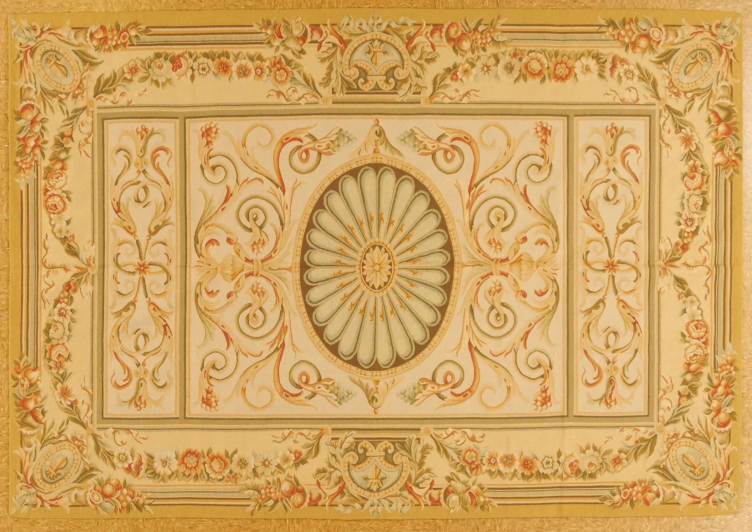 6 x 8.9 Aubusson Rug 9650