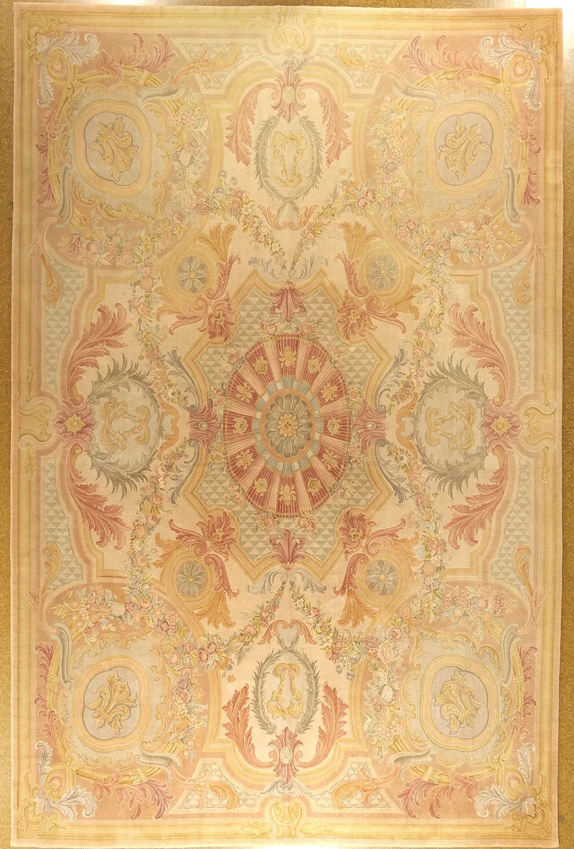 11.11 x 18.2 Savonnerie Rug 30Q S-163-I Louis XV Style