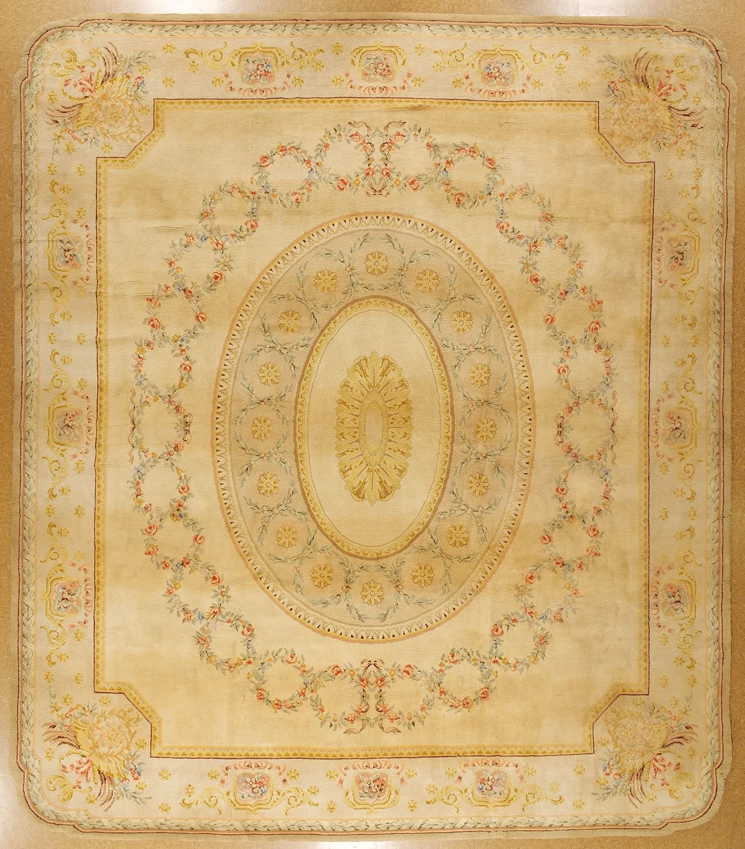 15.10 x 18.1 Antique Spanish Savonnerie S-9408