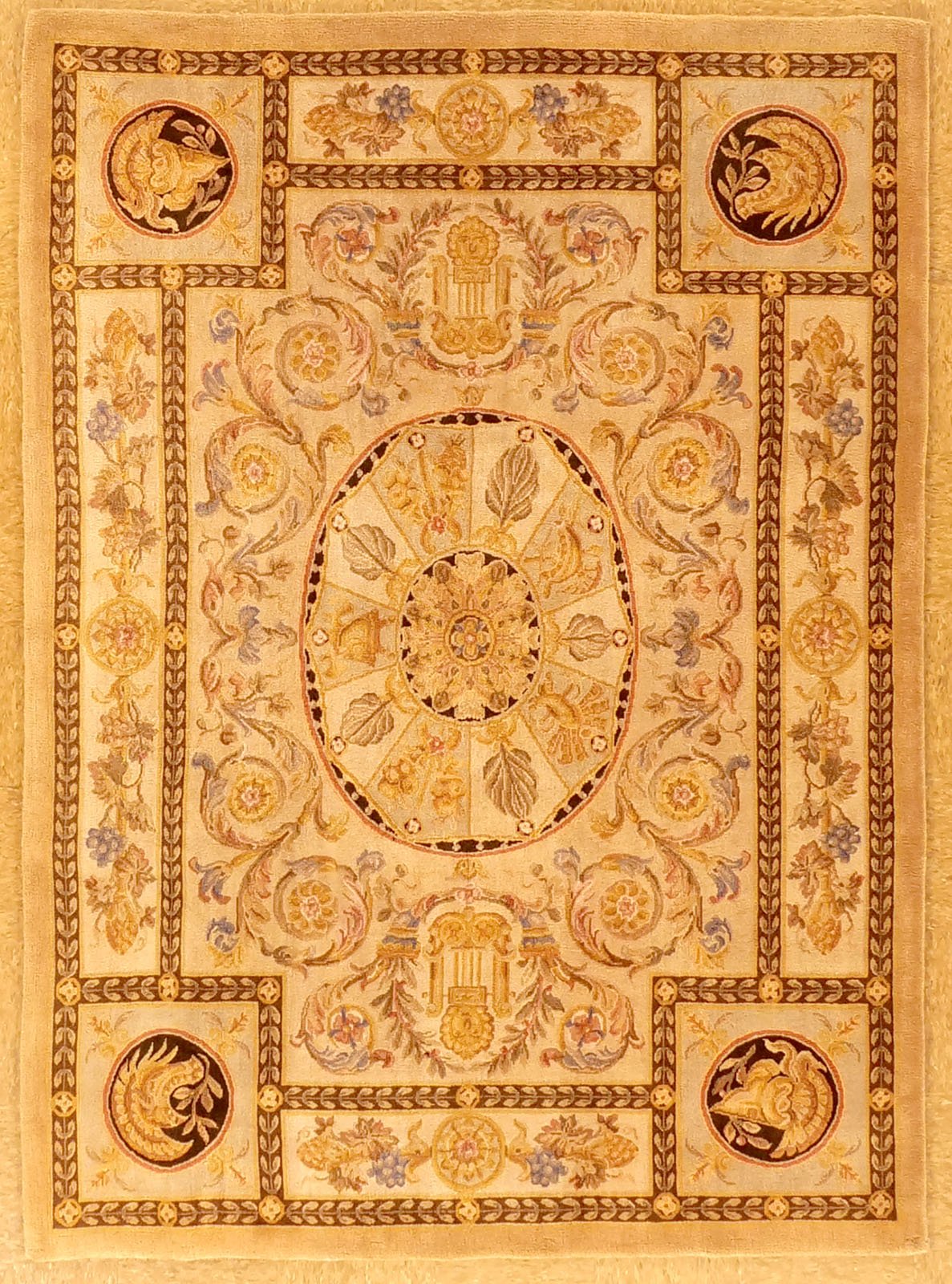 5.9 x 7.10 Savonnerie Rug 26 S-122