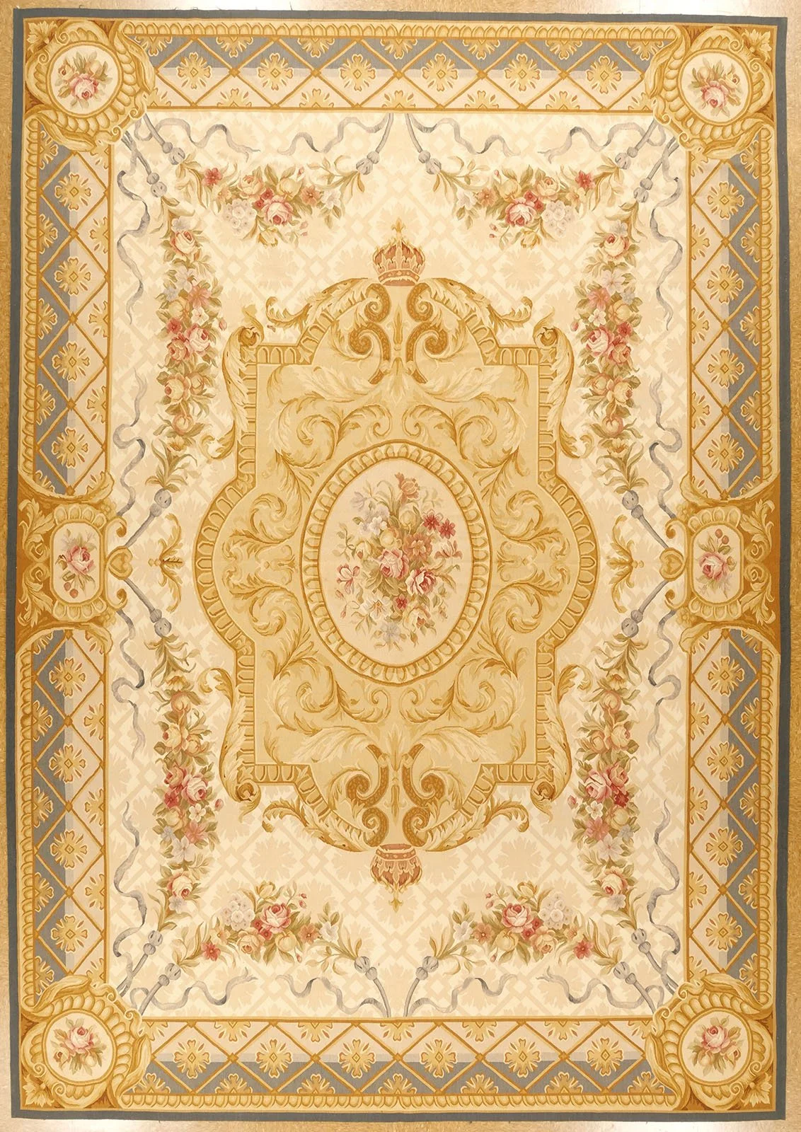 10 x 14.3 Aubusson Rug 9776