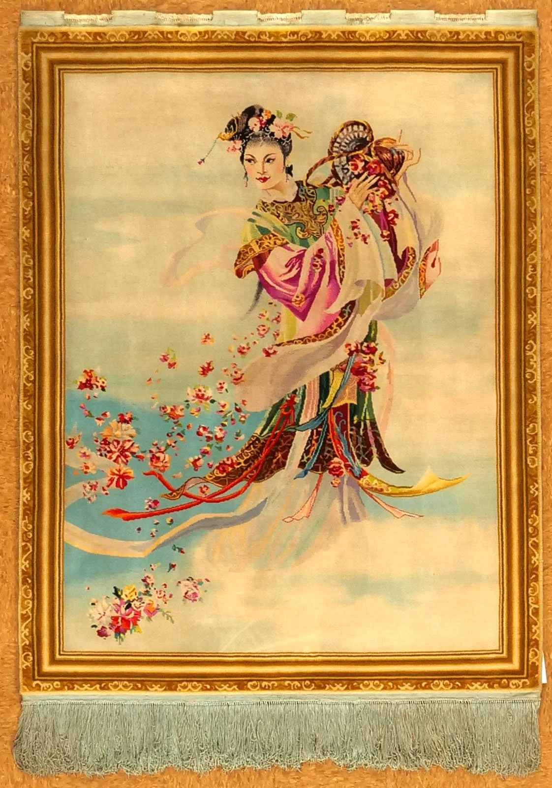 6 x 4.8 Tapestry Rug With Hand Knotted Pile  # 9793