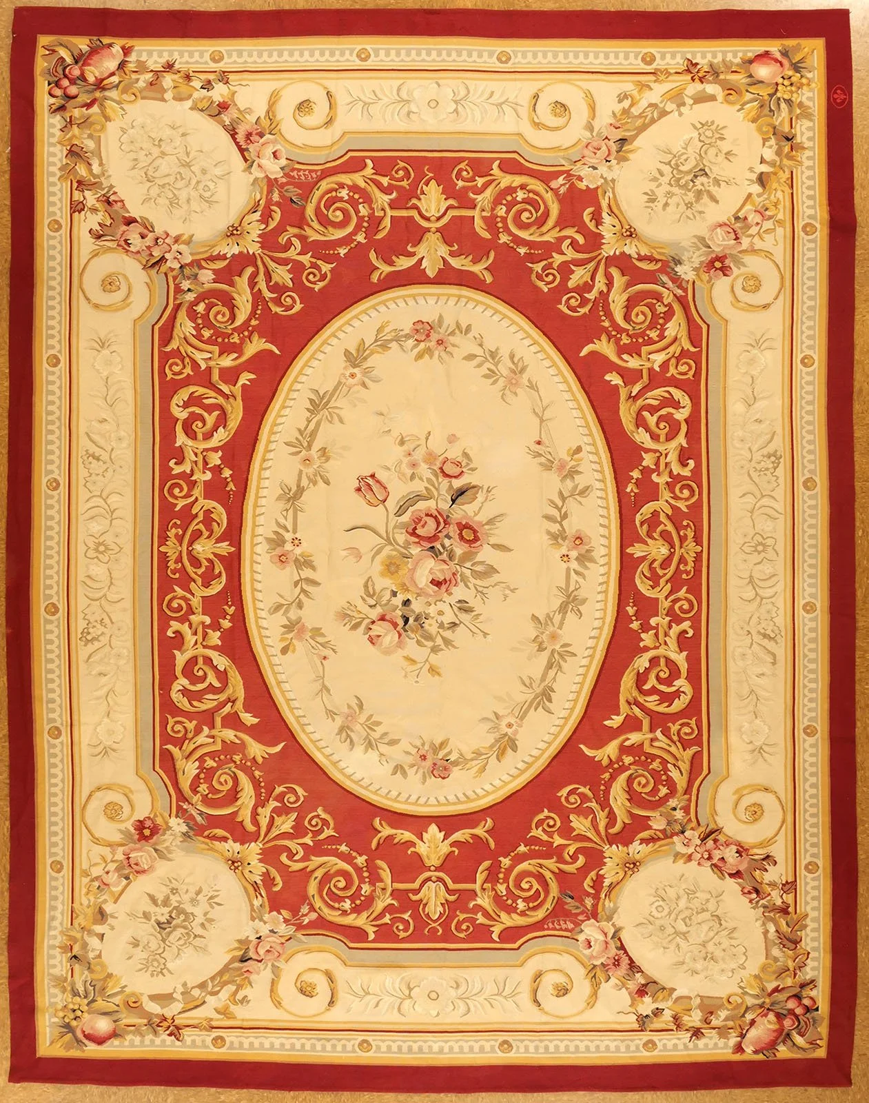9.2 x 11.8 Aubusson Rug 9808