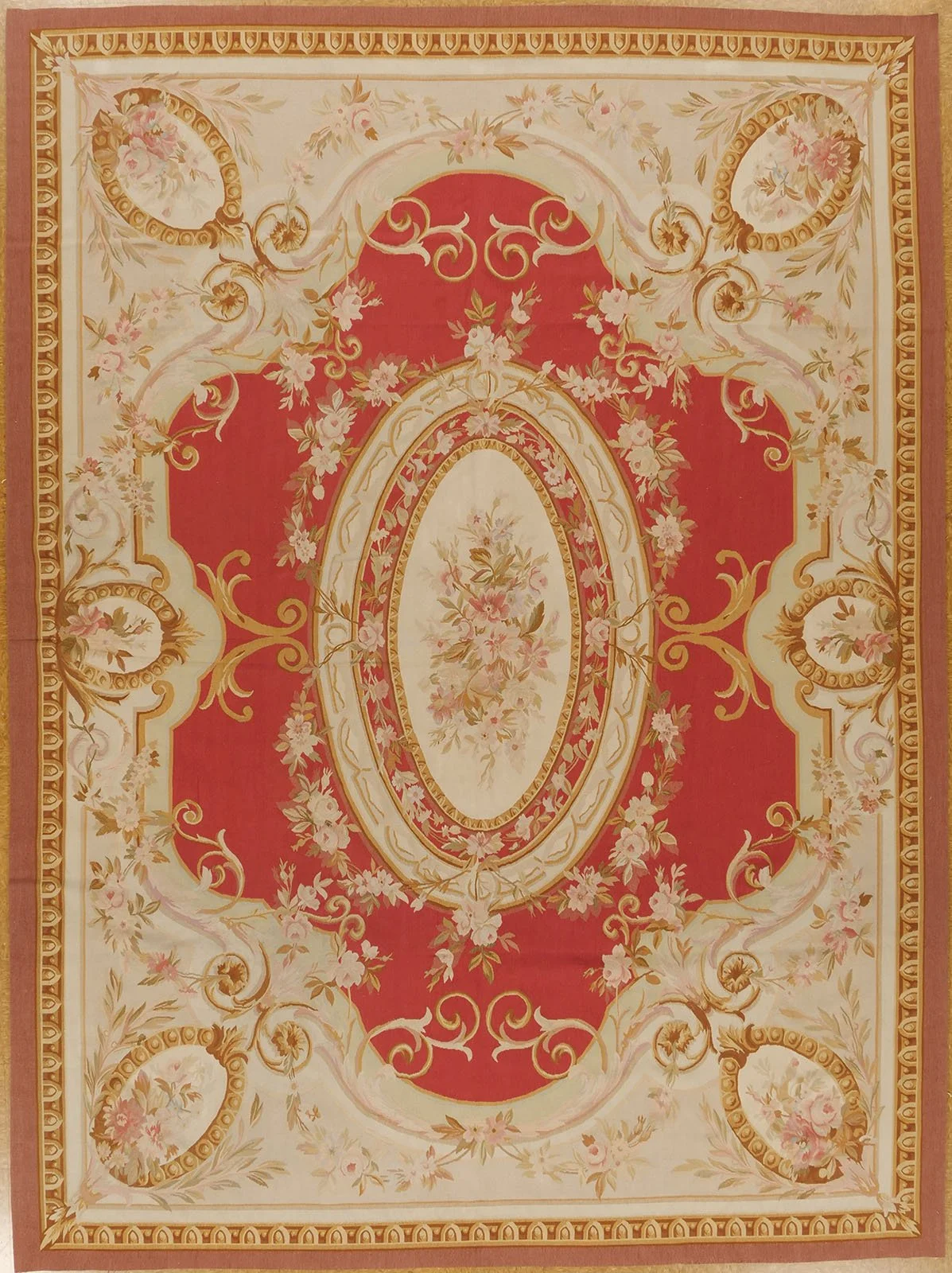 8.11 x 12.1 Aubusson Rug  143-A