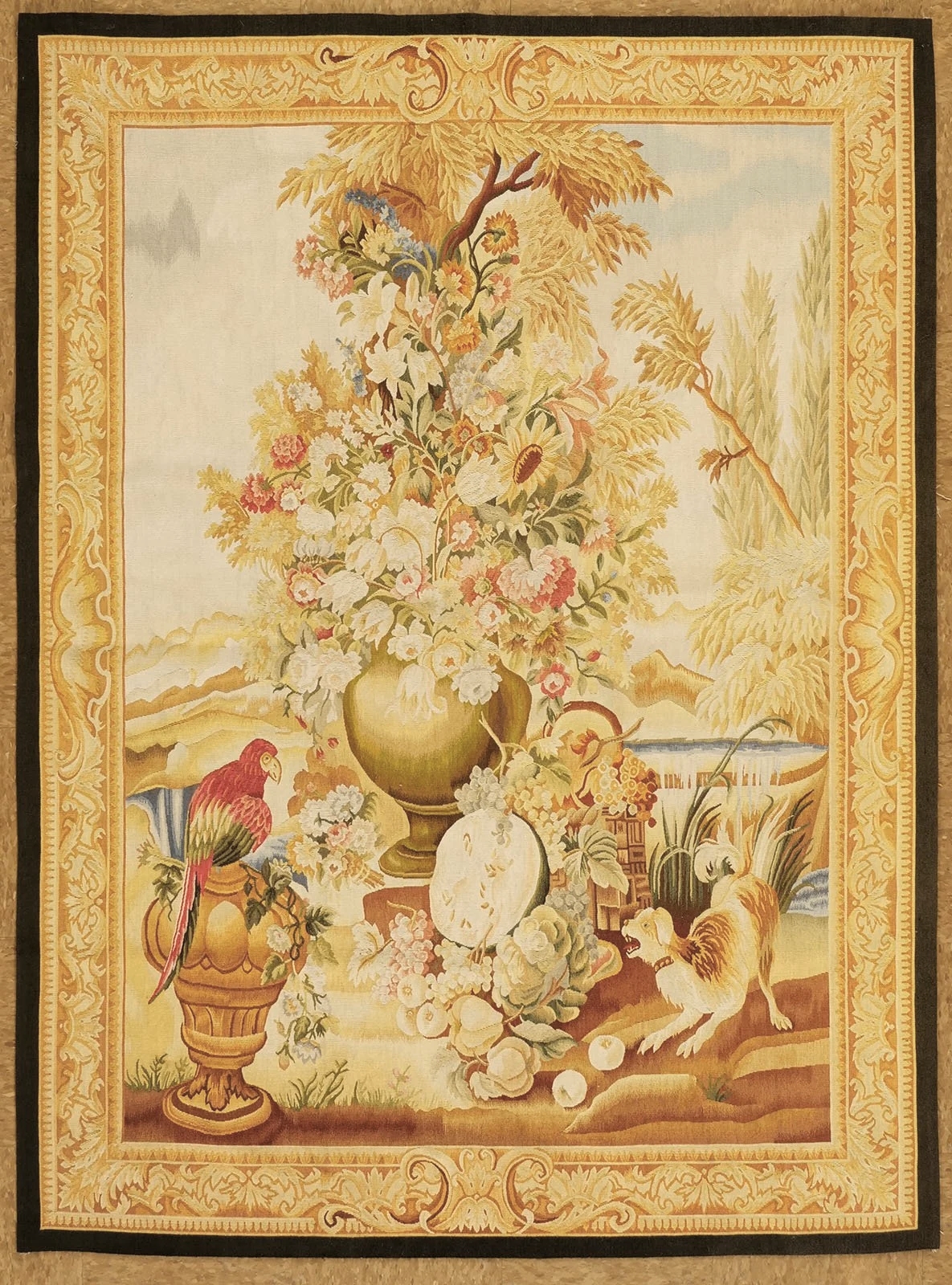 5.11 x 4.5 Aubusson Tapestry 9663