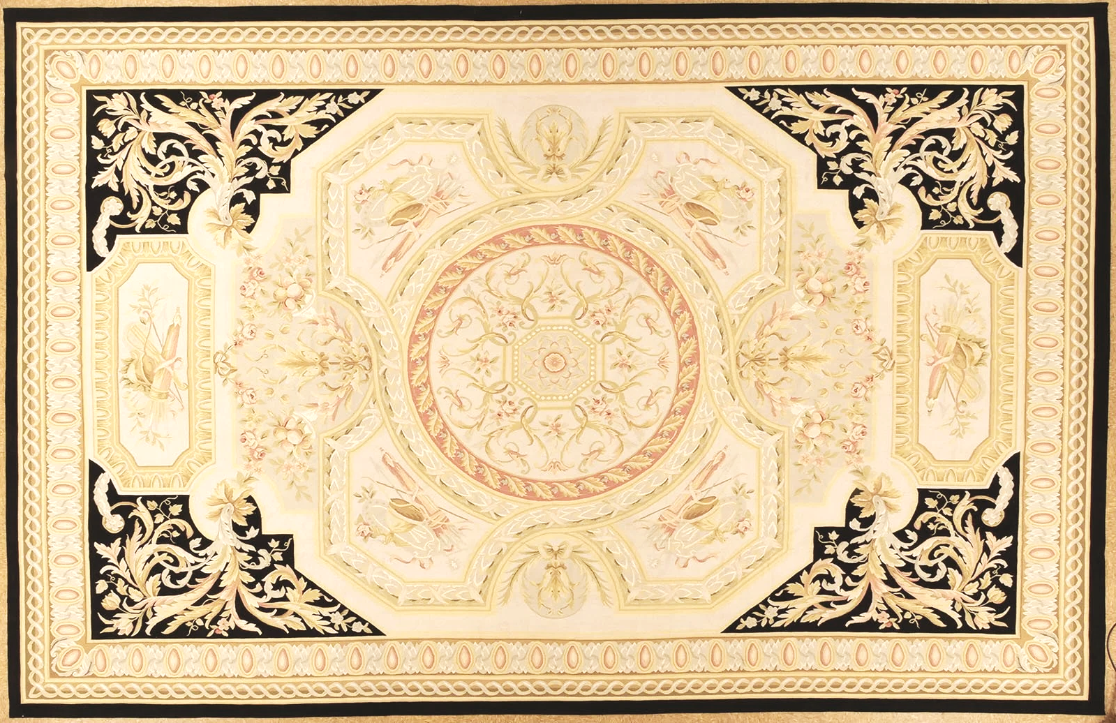 New Woolen Louis XIV Style Aubusson rug in size 11.9 x 18.5