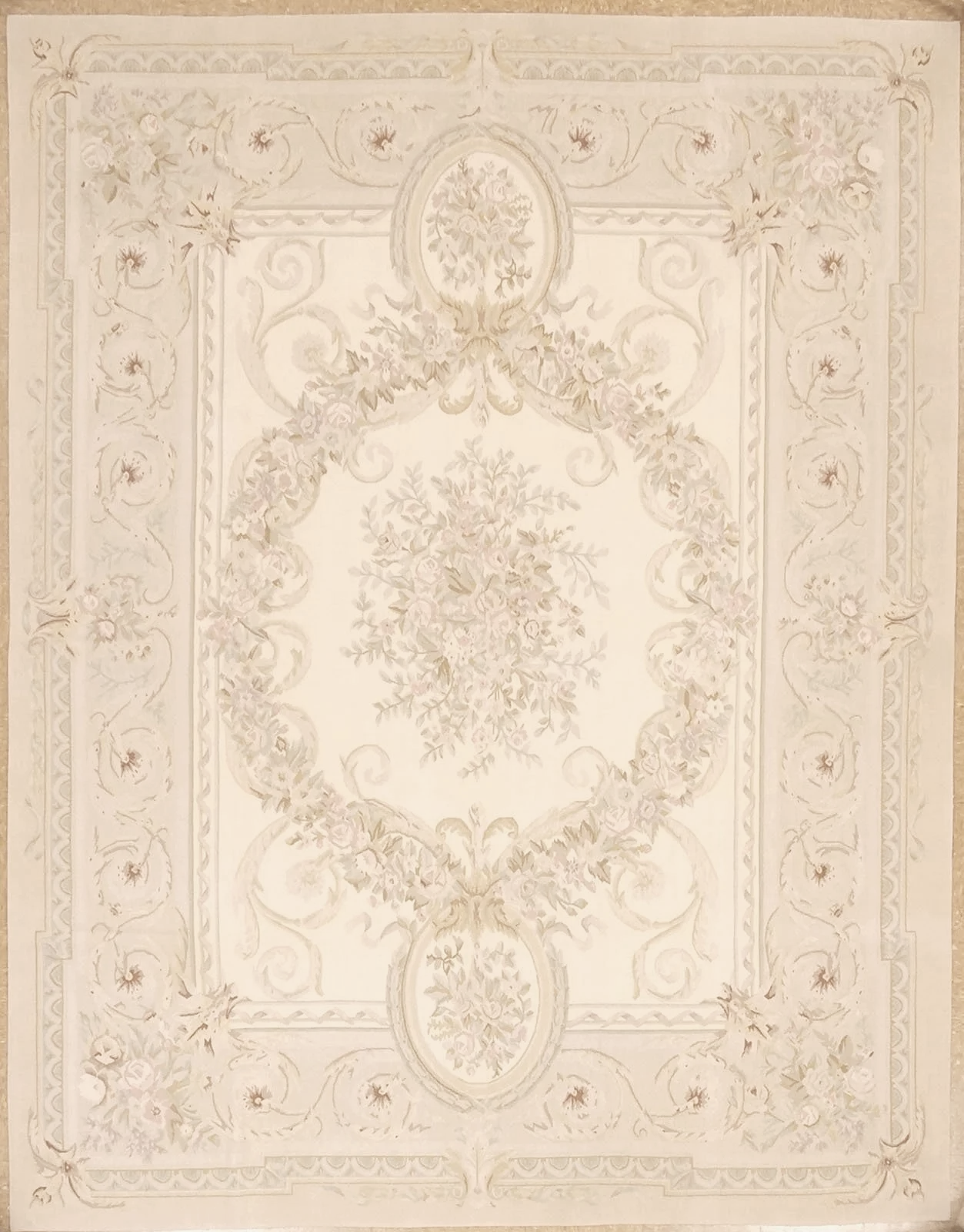 8.1 x 10.5 Aubusson Rug 1295
