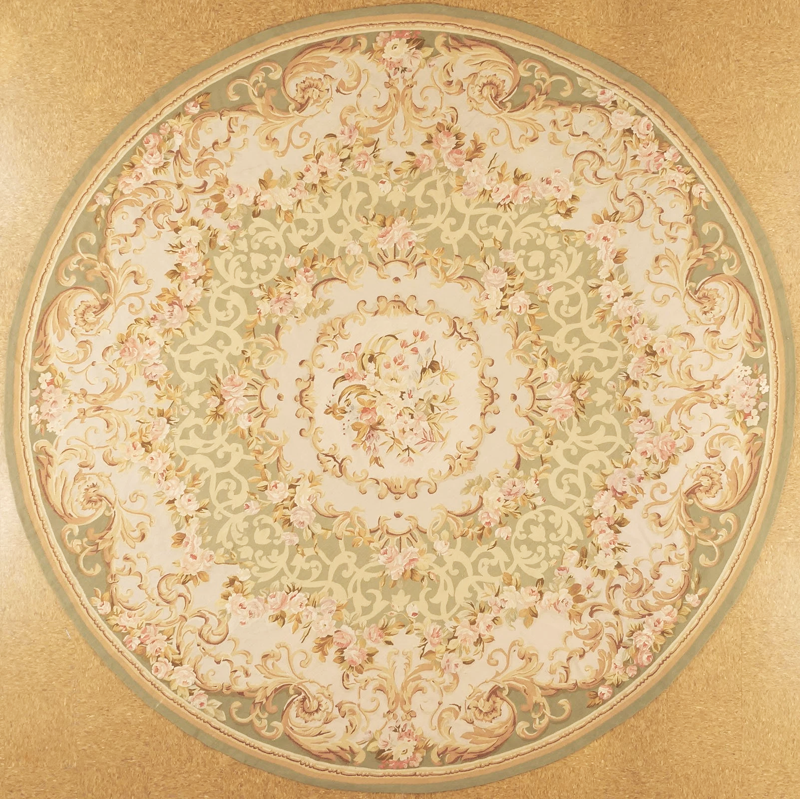 round-green-aubusson-carpet