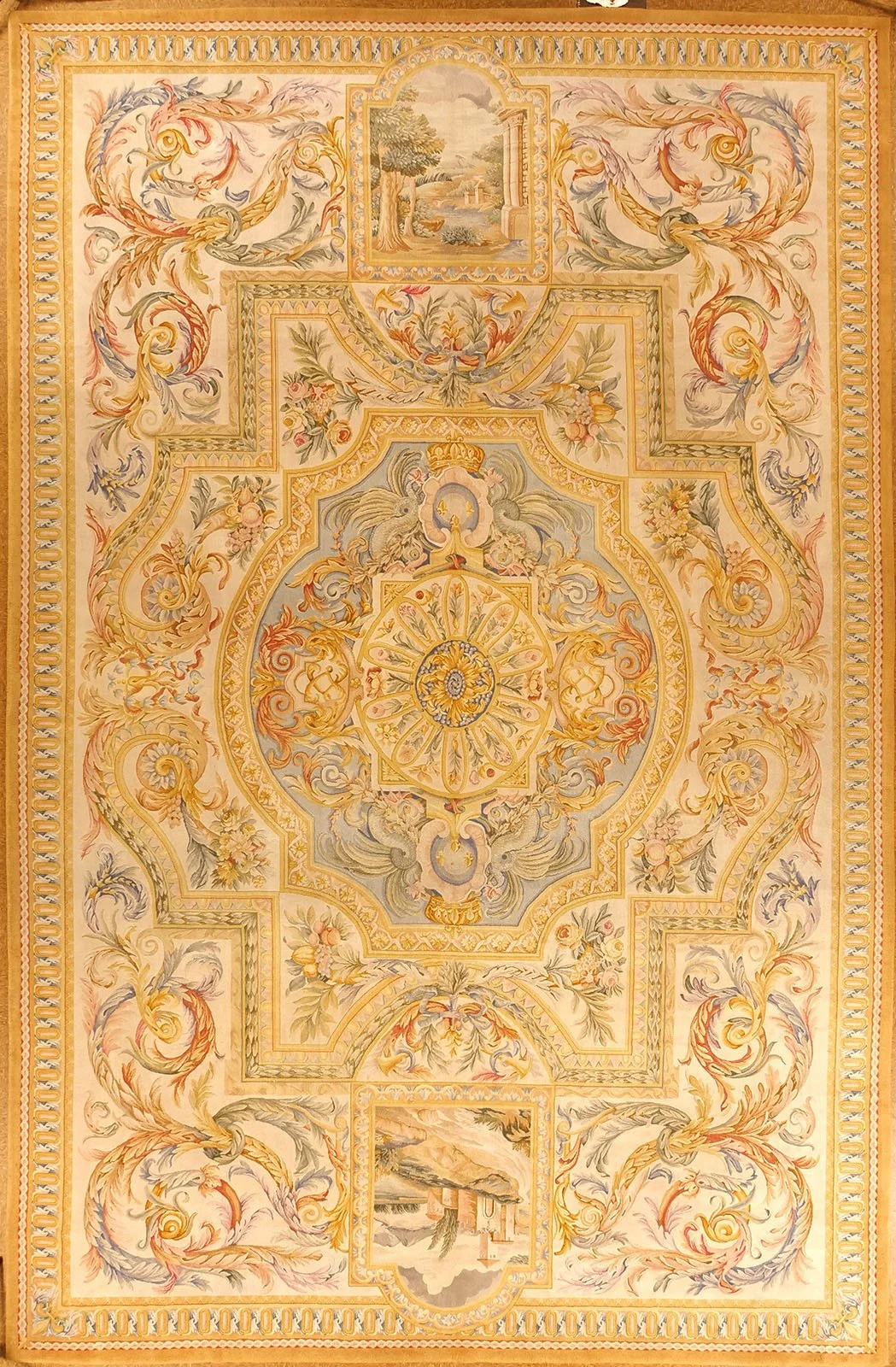 13.1 x 20 Savonnerie Carpet S-157-I Louis XIV Style Meter Size 4.00 x 6.10
