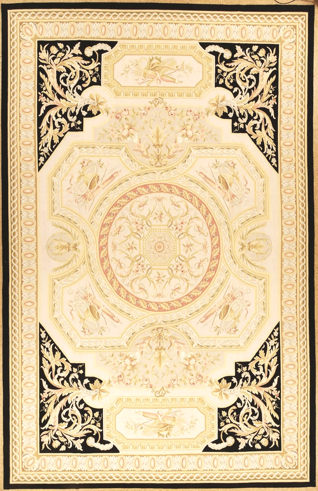 New Woolen Louis XIV Style Aubusson rug in size 11.9 x 18.5
