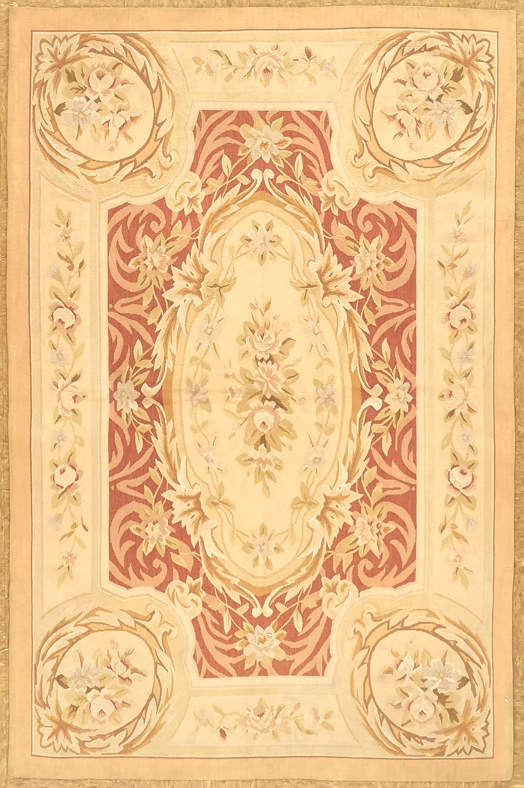 4.1+x+6.2+Aubusson carpet, new woolen handmade