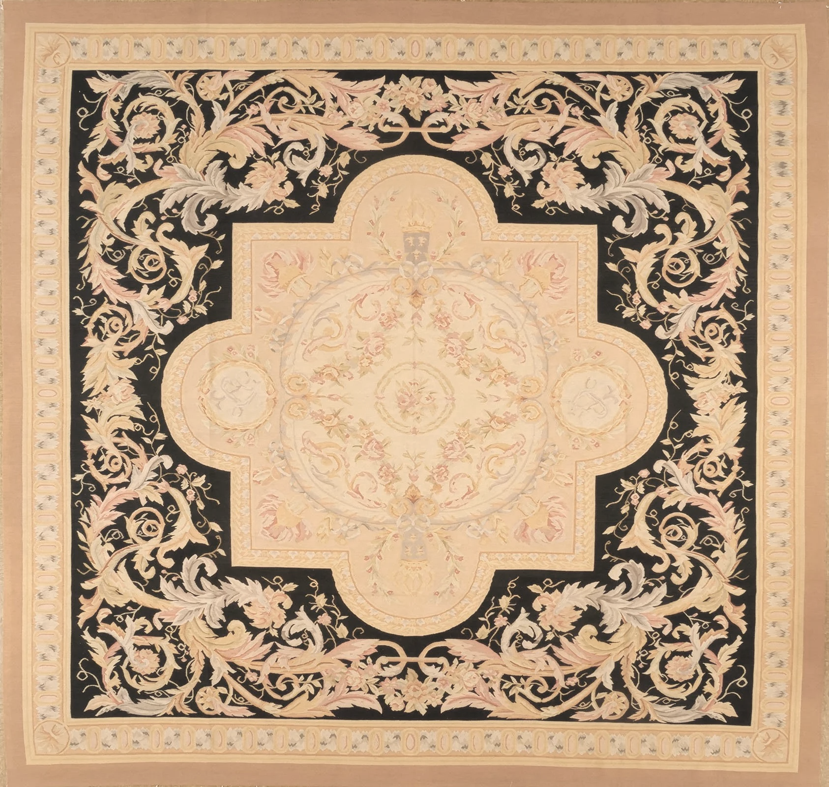 9.8 x 10.2 Aubusson Rug 1293