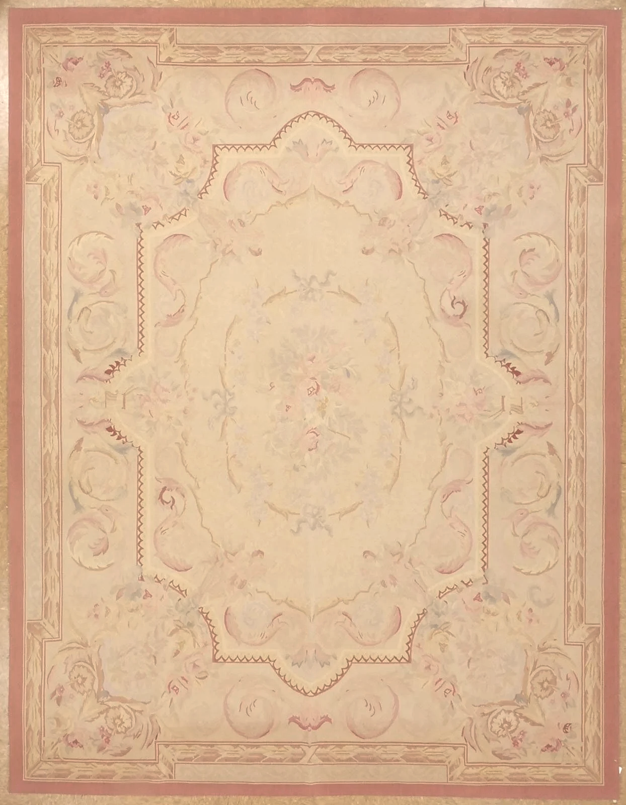 7.10 x 10.1 Aubusson Rug 1296