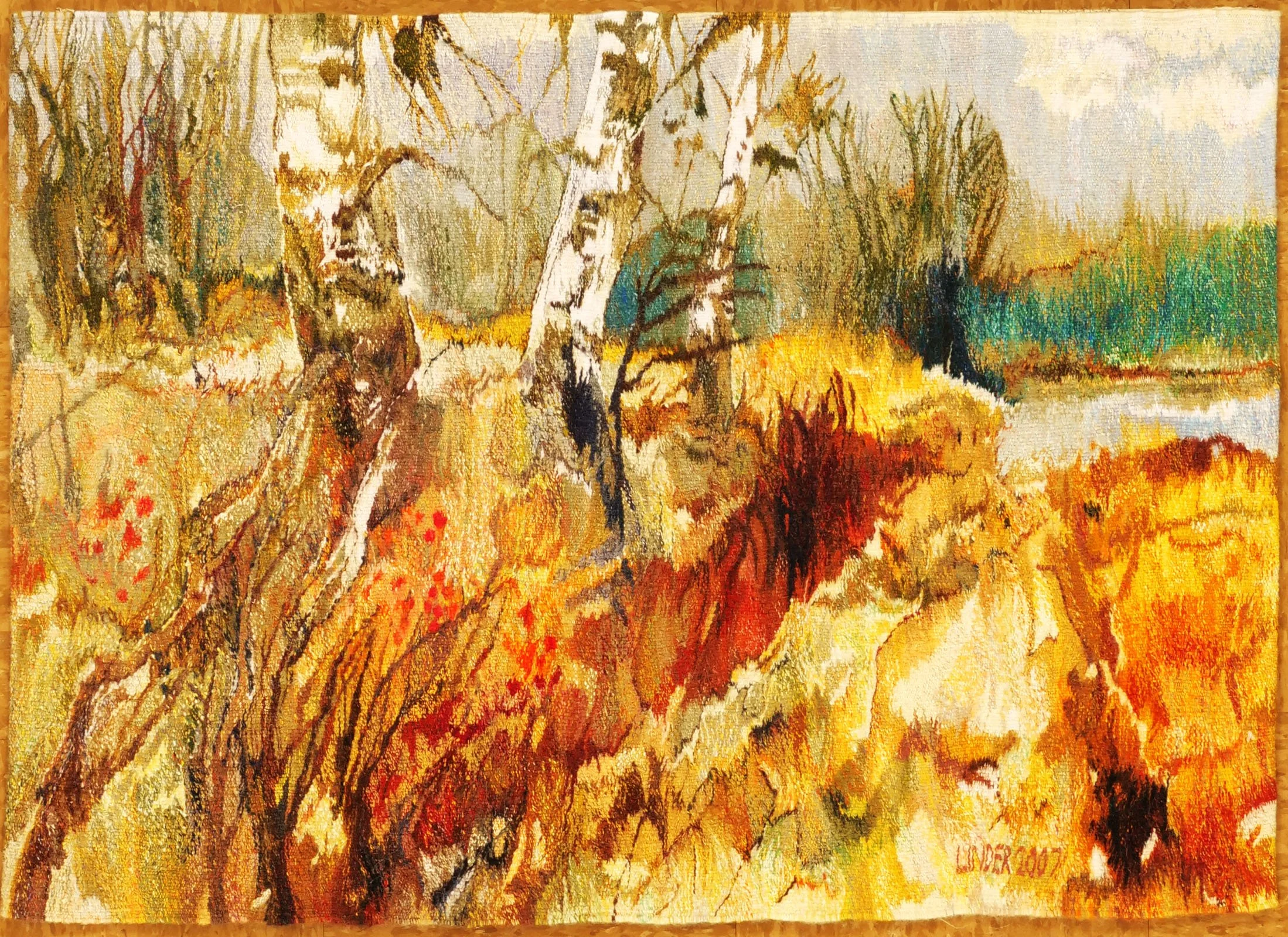 tapestry of modern landscape scene
